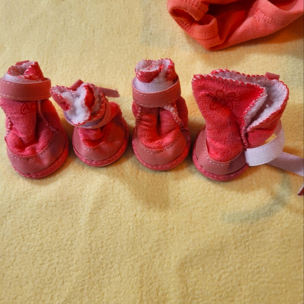 Cute Dog Boots, Color Pink, Size Sm